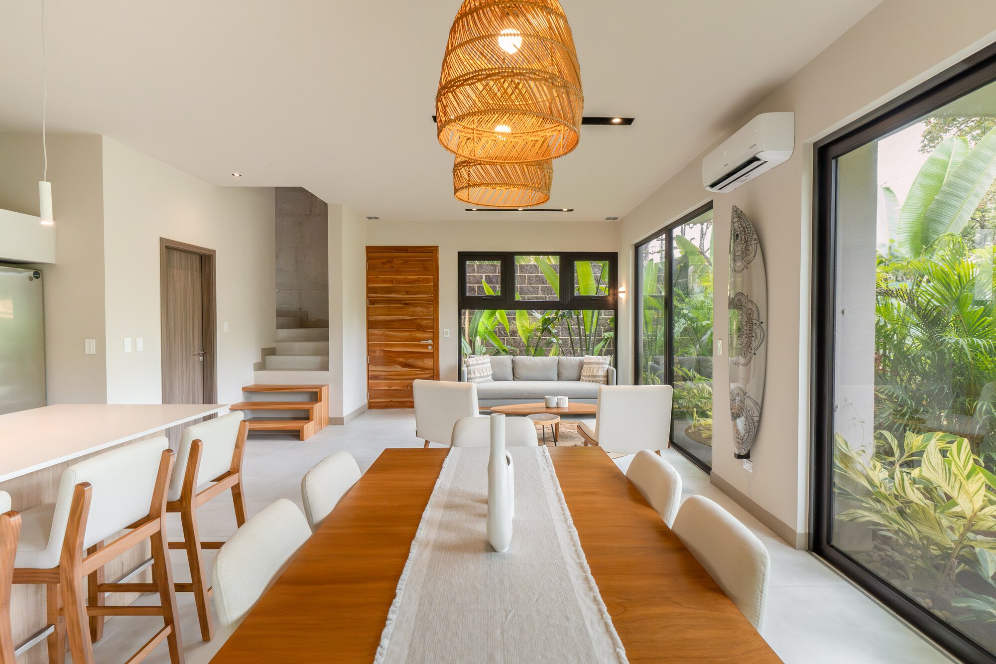 Open plan living room of a Zen Reserve residence on the Nicoya Peninsula